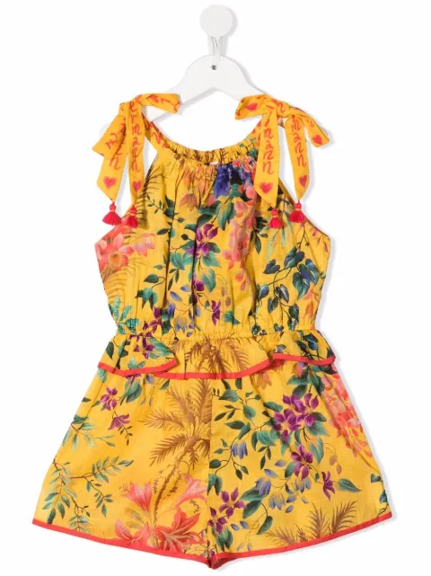 Zimmermann Kids بلاي سوت قطن بطبعة زهور
