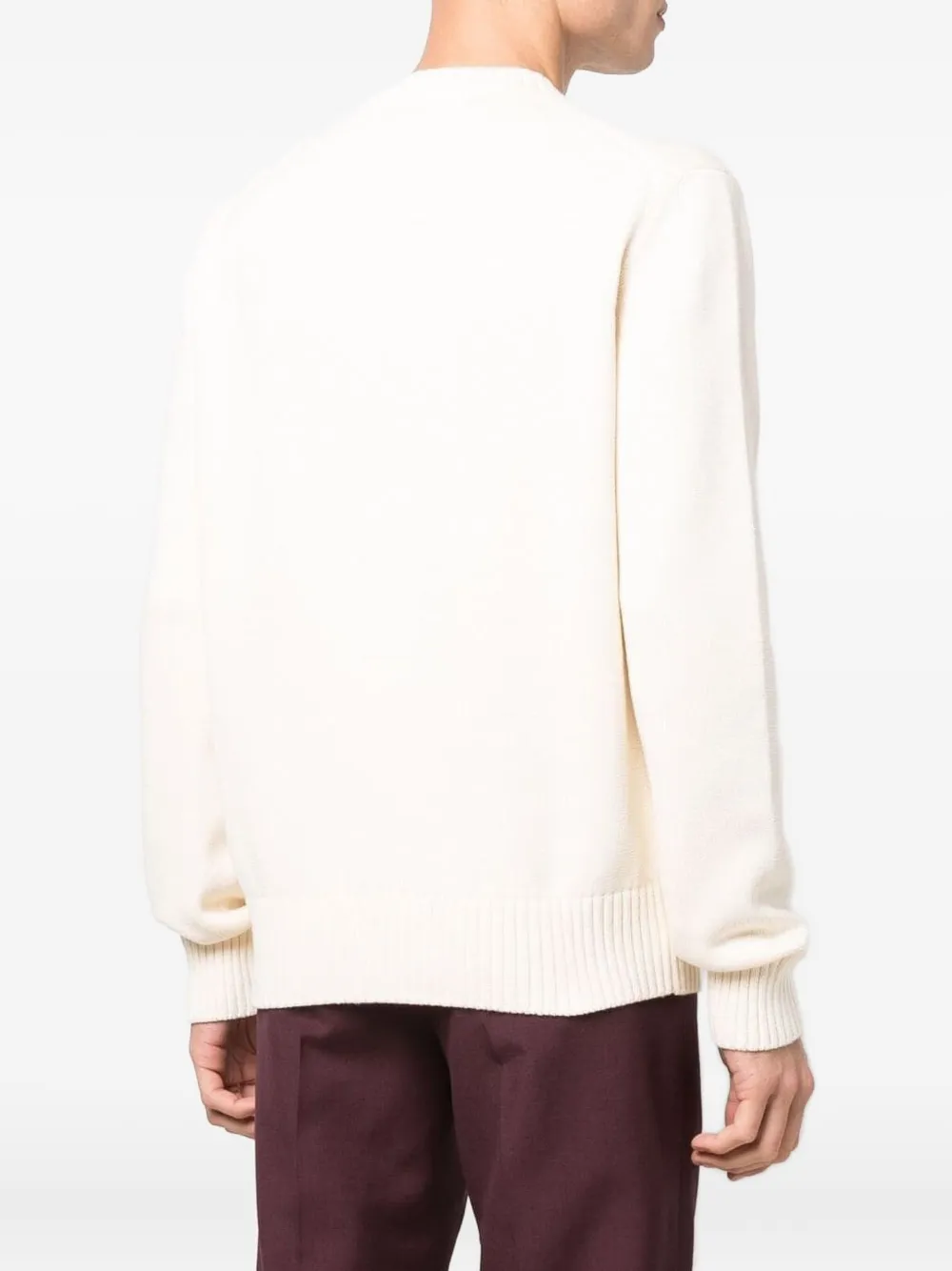 intarsia-knit logo sweater