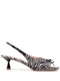 Scarosso Bella zebra-print pumps - Black