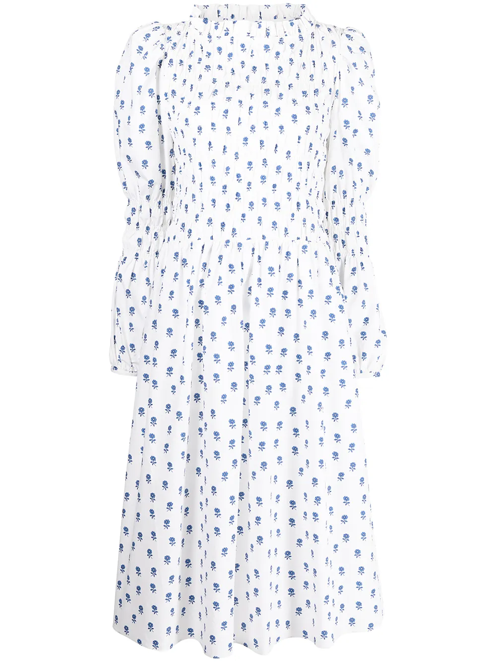 

Shrimps vestido midi fruncido - Blanco