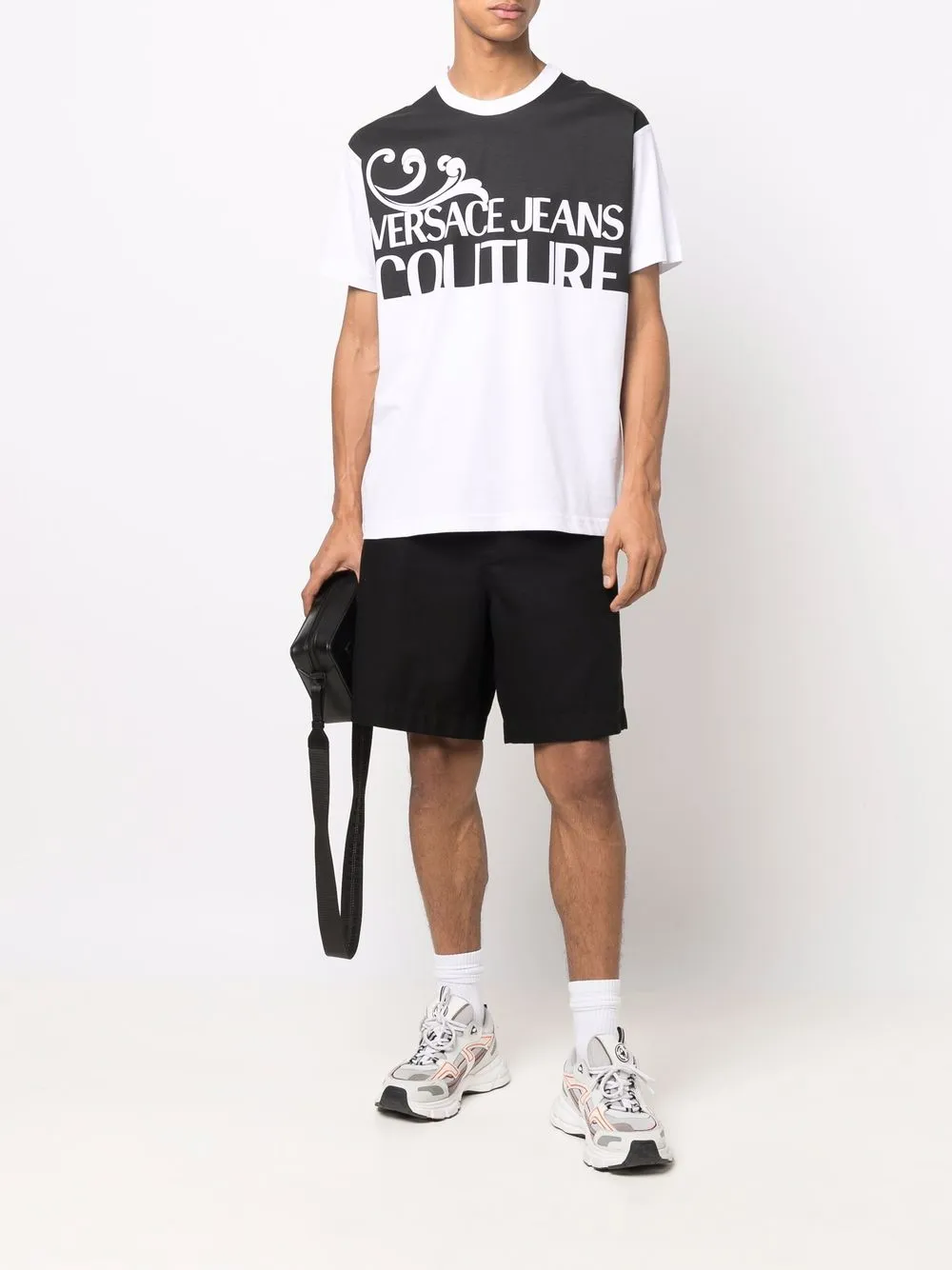 Versace Jeans Couture T-shirt met logoprint - Zwart