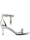 TOM FORD chain-detail heeled sandals - Silver