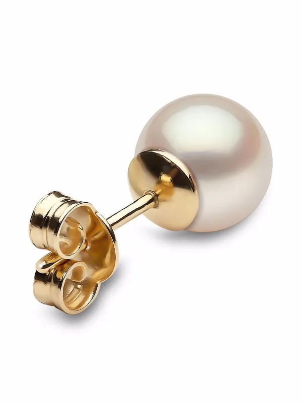 Yoko London 18kt Yellow Gold Classic 8mm Freshwater Pearl Stud