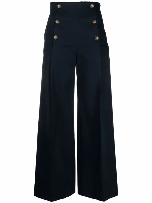 Rosie Assoulin Pantalones Anchos Con Botones - Farfetch