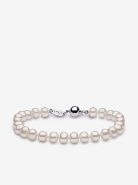 Yoko London 18kt white gold Classic 6mm Freshwater Pearl bracelet