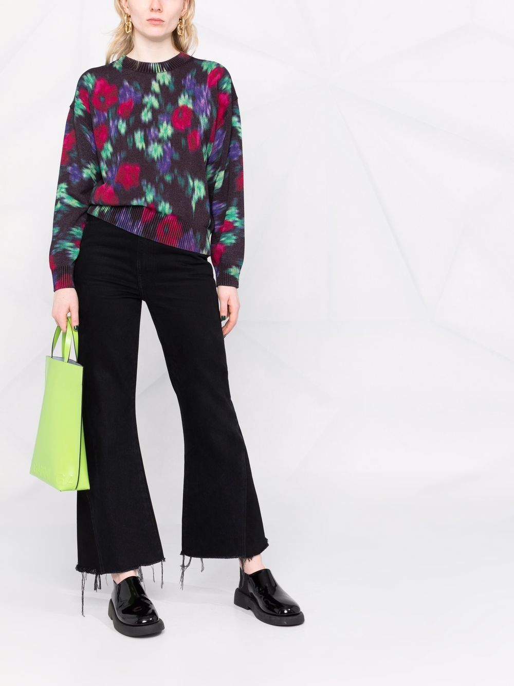 Image 2 of Kenzo Intarsien-Pullover mit Blumenmuster