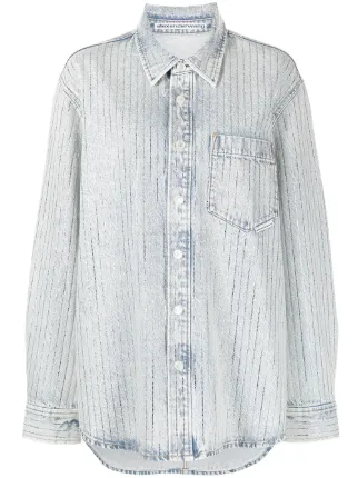 alexander wang crystal embellished shirt