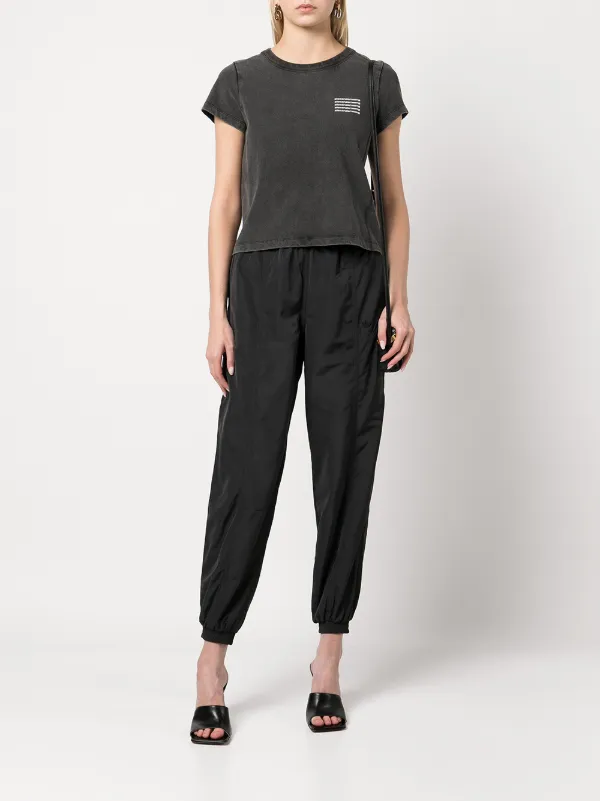 Alexander Wang acid-wash Logo T-shirt | Grey | FARFETCH