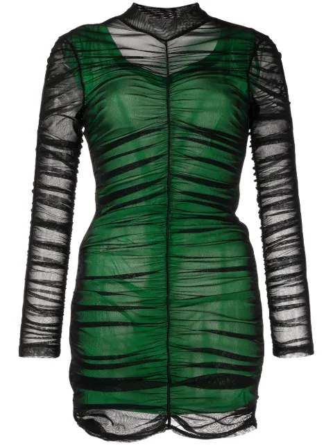 Alexander Wang vestido fruncido de doble capa
