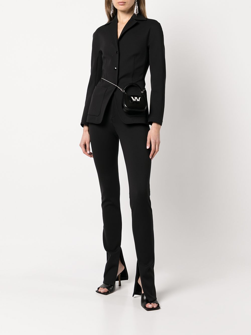 Alexander Wang Broek met split - Zwart