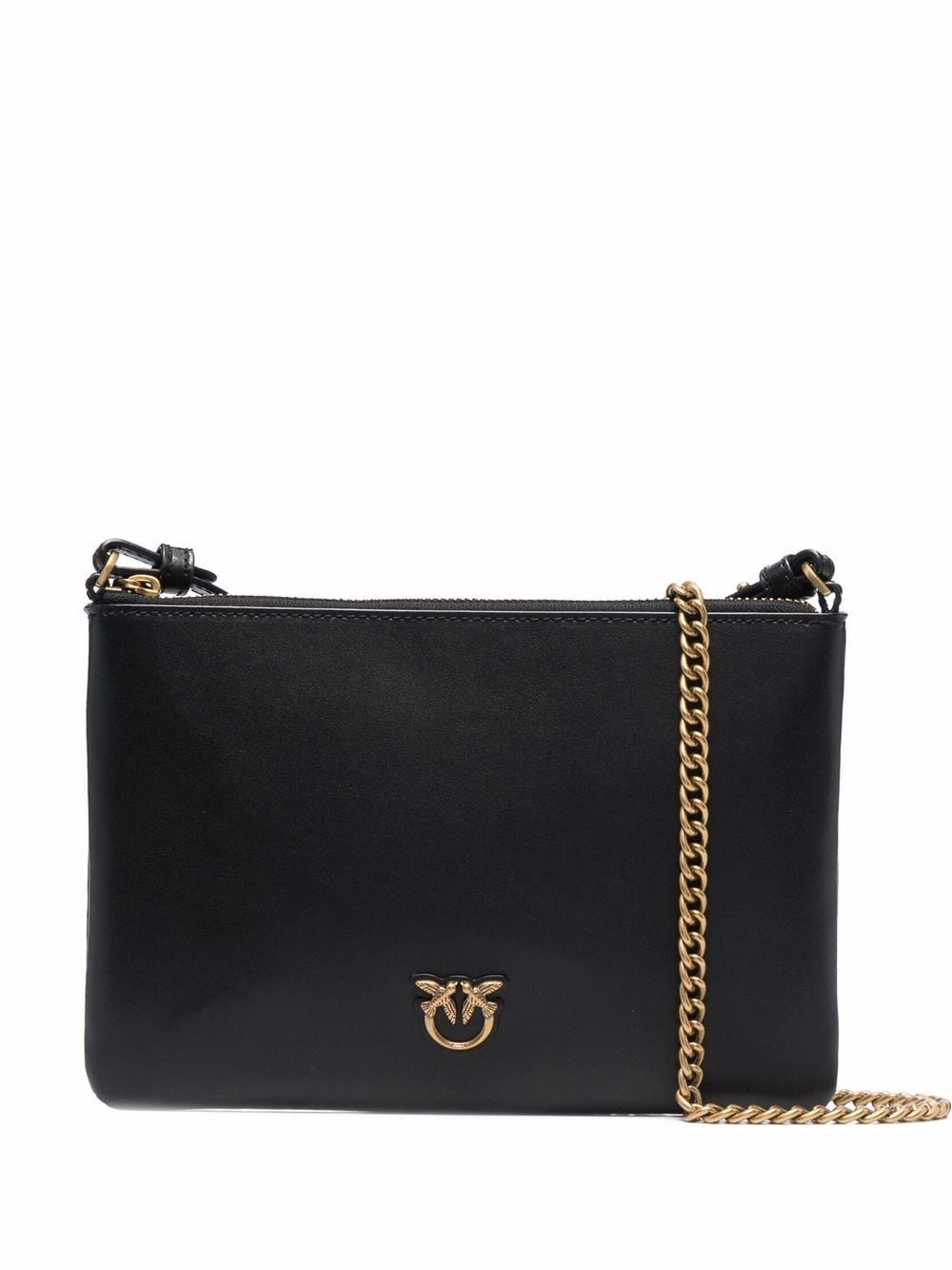 

PINKO bolsa de mano con placa del logo - Negro