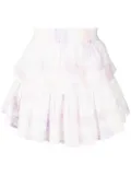 LoveShackFancy tie-dye tiered skirt - White