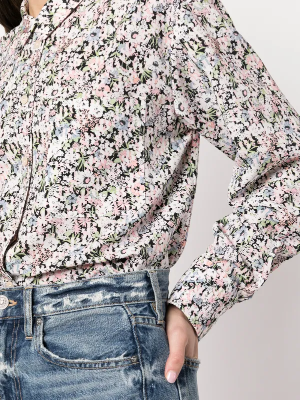 floral-print long-sleeve Shirt - Farfetch