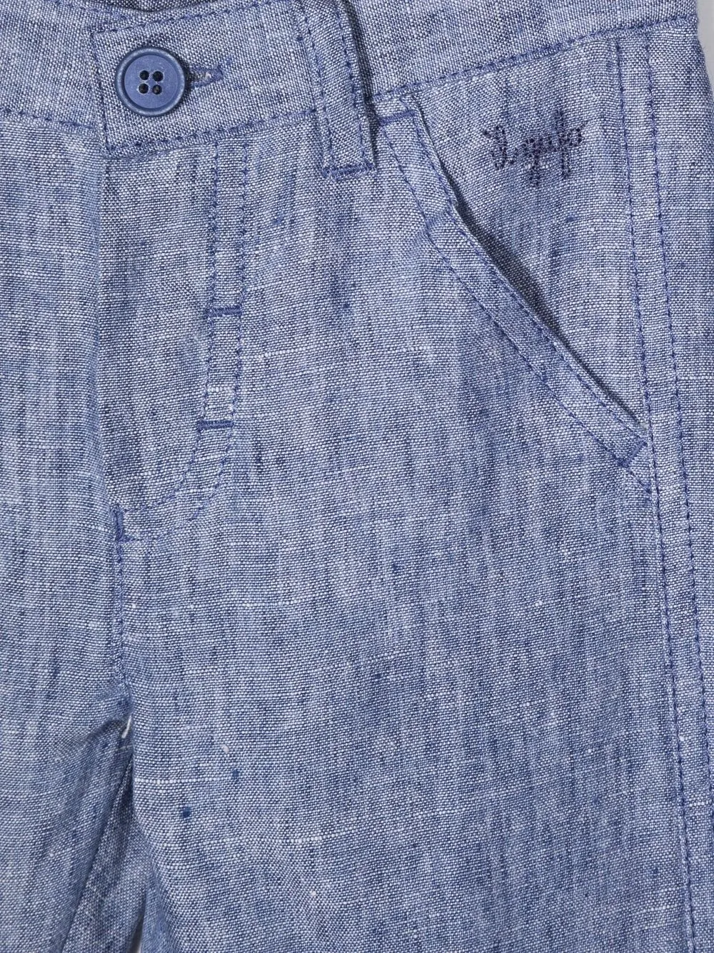  Il Gufo Hose Mit Logo Stickerei   Blau 