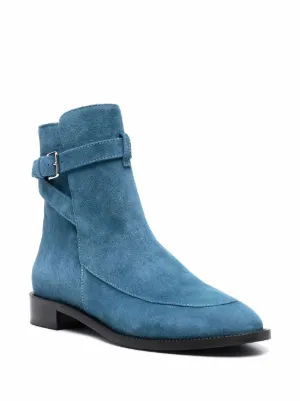 ショートブーツ・ブーティ SCAROSSO SS22 Eugenia Blu Scamosciata (EUGENIACHELBLUSUED) Scarosso Boots for Women | FARFETCH US