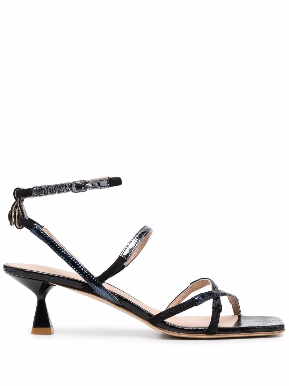 Image 1 of Scarosso Sally metallic-effect heeled sandals