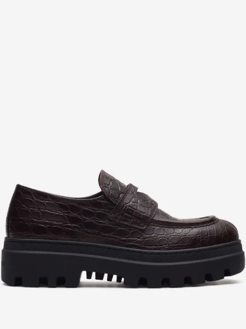 Car Shoe crocodile effect moccasins