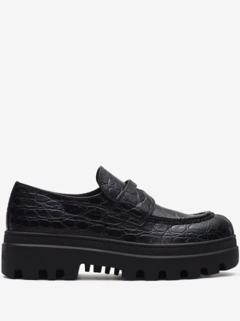 Car Shoe crocodile effect moccasins