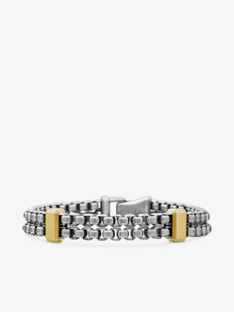 David Yurman sterling silver Double Box chain bracelet (10.5mm)