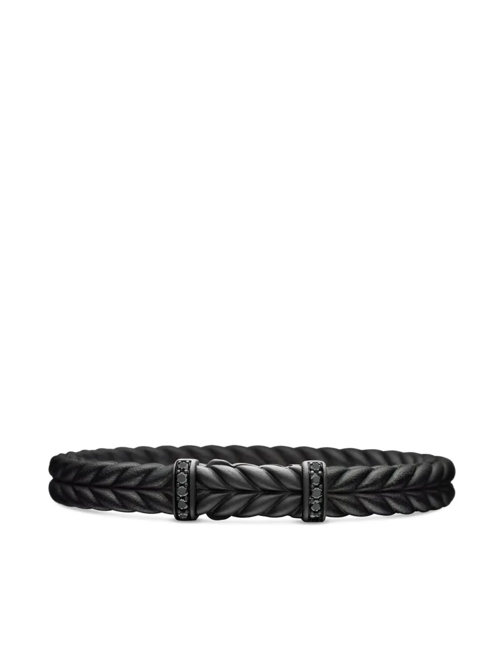 David Yurman Chevron braided diamond bracelet | Black | Image 1
