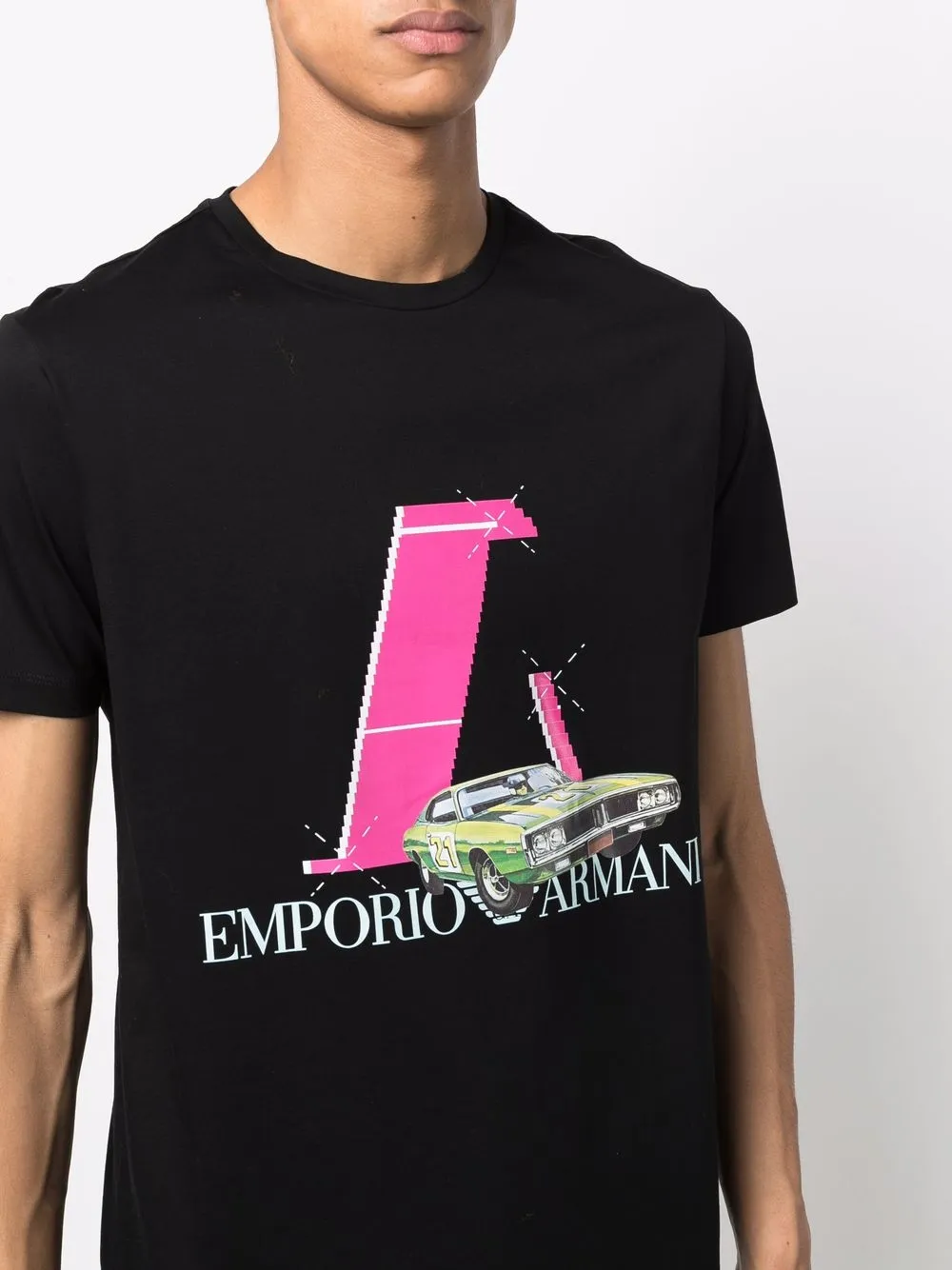 фото Emporio armani футболка с графичным принтом