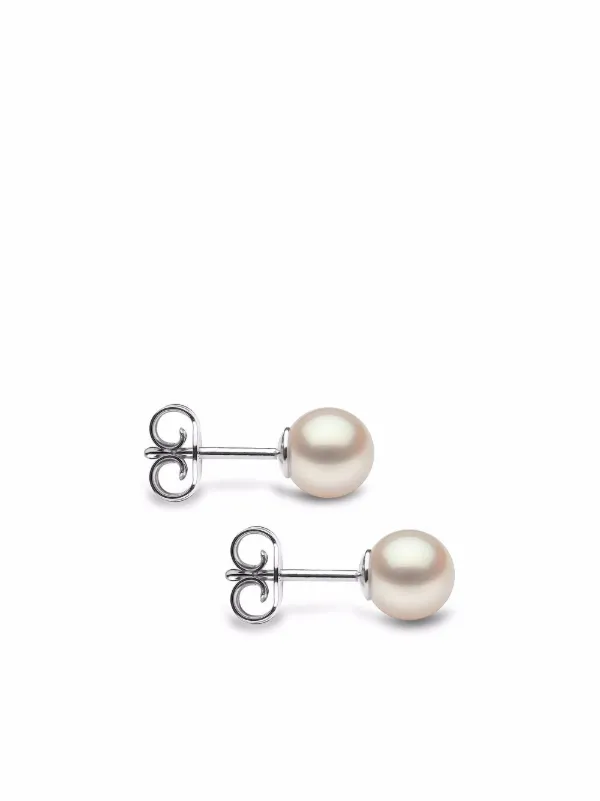 Yoko London 18kt White Gold Classic 6mm Freshwater Pearl Stud