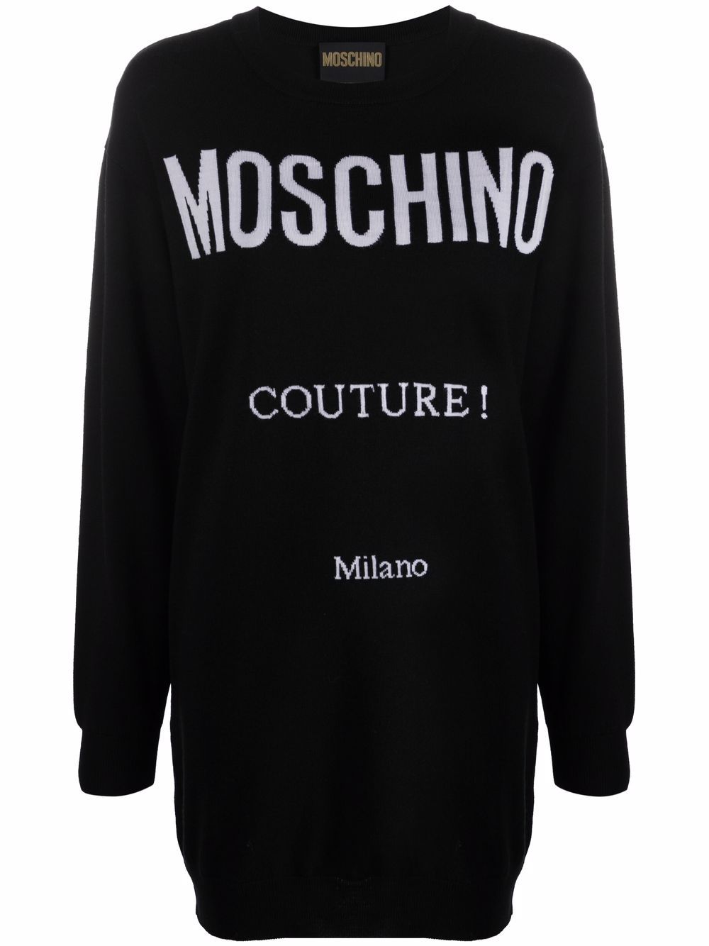 фото Moschino трикотажное платье с логотипом couture