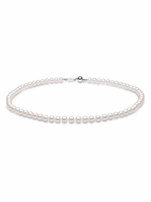 Collier Classic 6 mm en or blanc 18ct orné de perles d'eau douce - Yoko London - Modalova