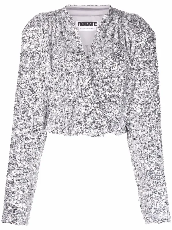 ROTATE Aurelia sequin-embellished 