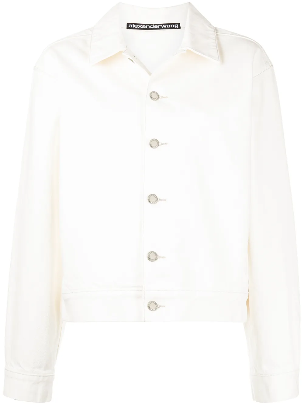 

Alexander Wang chamarra trucker Boy oversize - Blanco