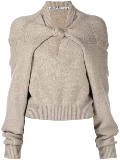 Alexander Wang knot-detail wool shrug