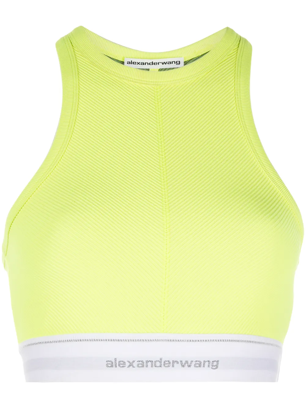 ALEXANDER WANG REFLECTIVE LOGO RACERBACK TOP