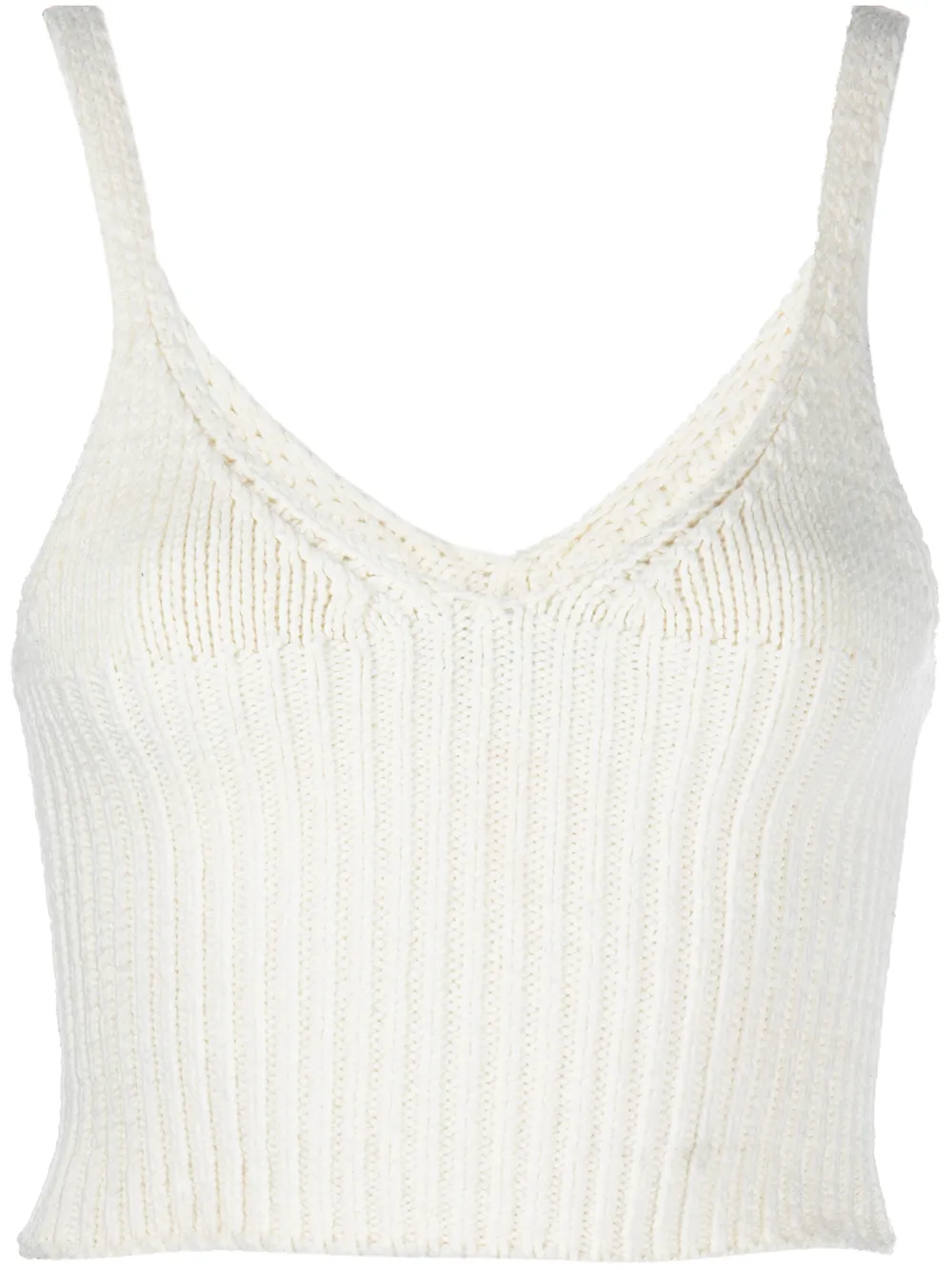 

Alexander Wang top tejido de canalé - Blanco