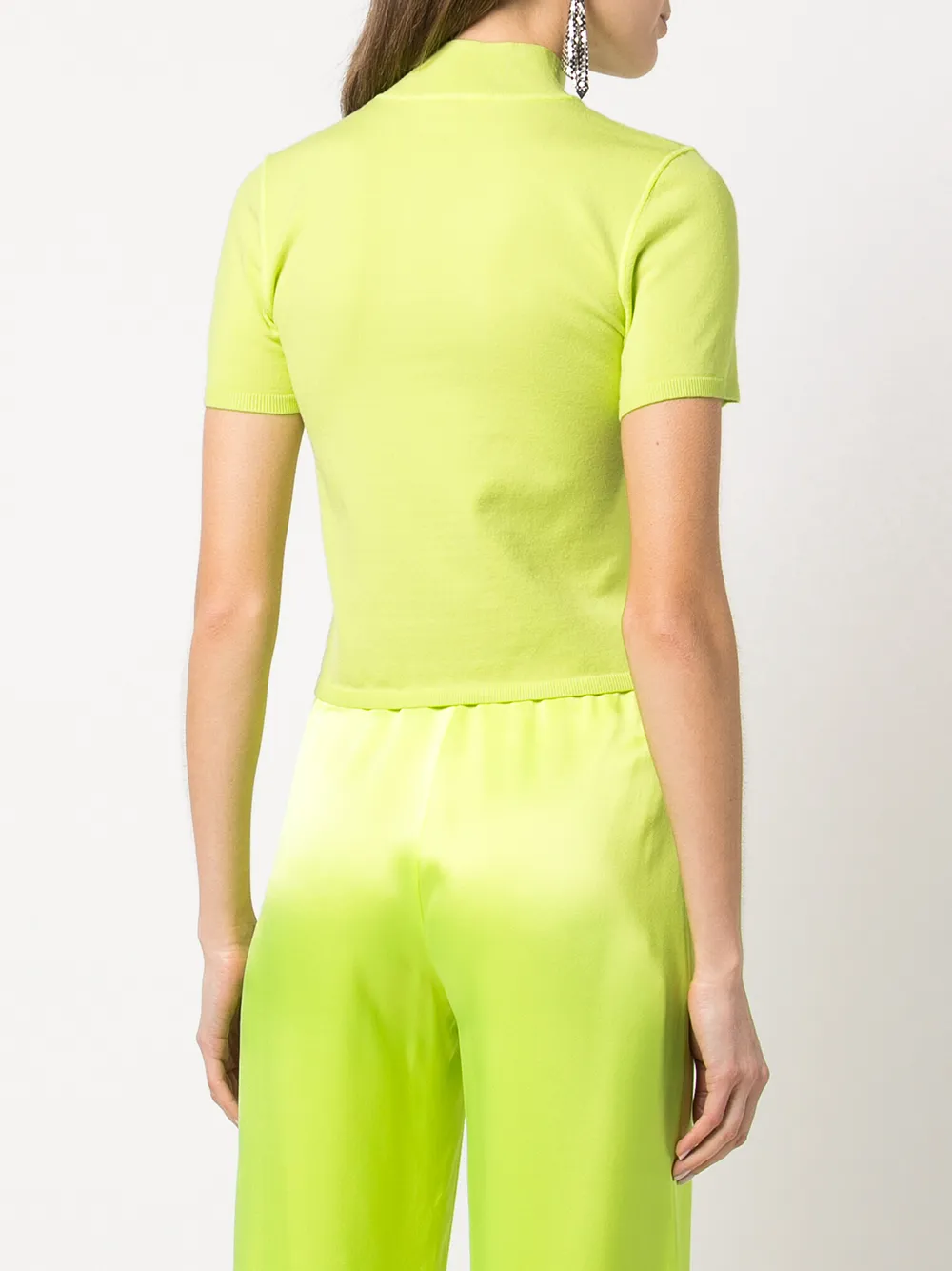 ALEXANDER WANG FINE-KNIT TURTLE NECK TOP