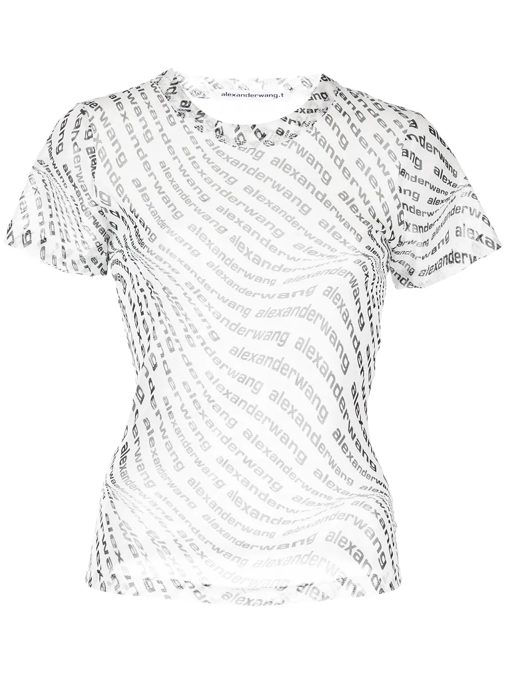 ALEXANDER WANG Mesh logo T-shirt