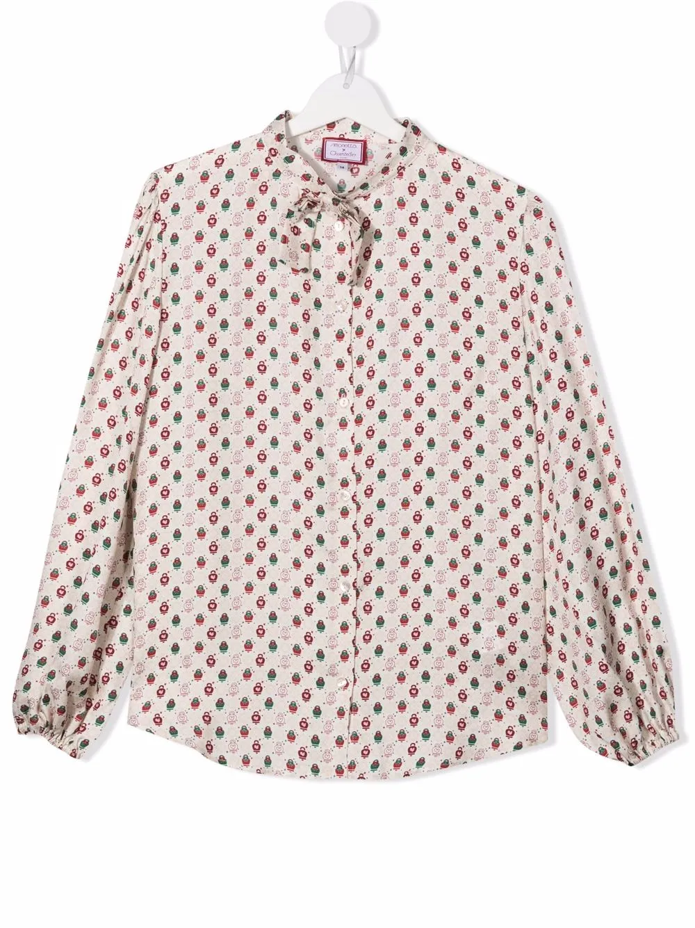 

Simonetta TEEN graphic-print long-sleeve shirt - Neutrals