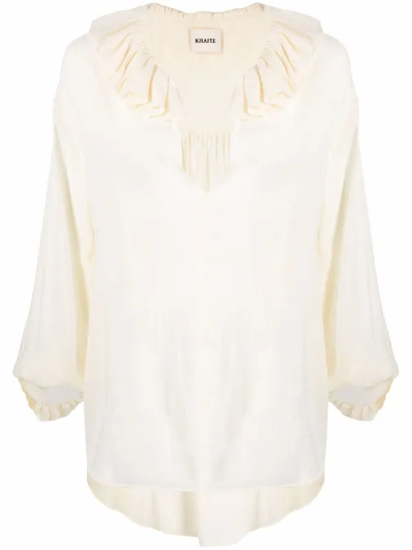 KHAITE ラッフルネック ブラウス 通販 - FARFETCH