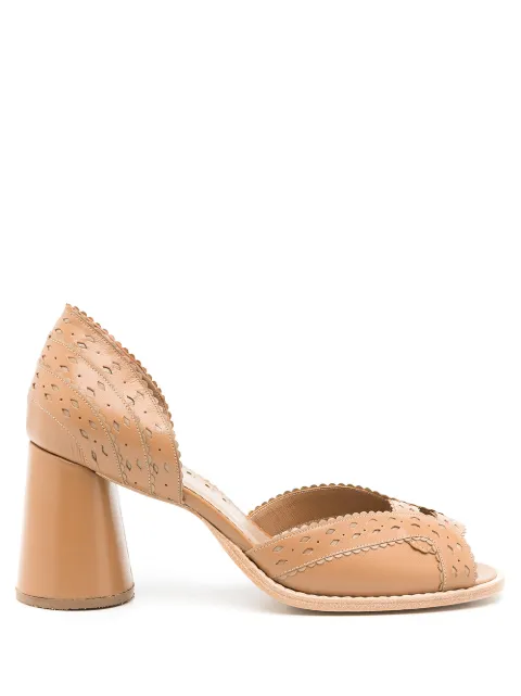 Sarah Chofakian Secret Garden peep-toe pumps