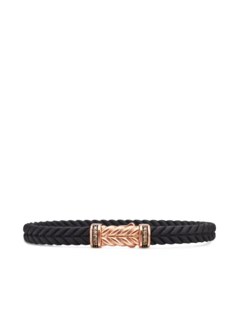 David Yurman bracelet Chevron en or rose 18ct (6 mm)
