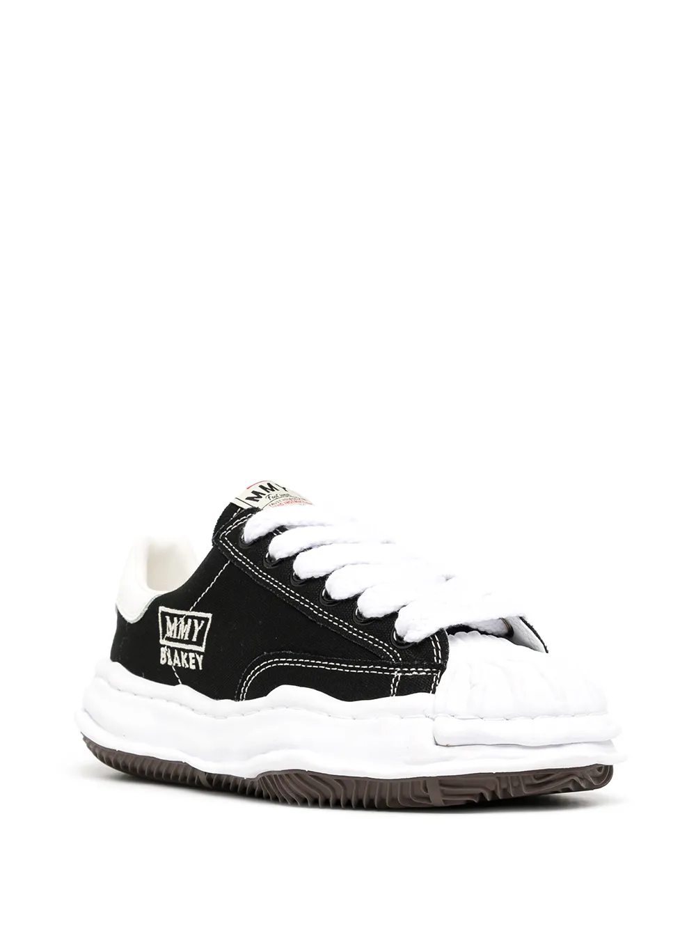 Shop Miharayasuhiro Blakey Low-top Sneakers In Black