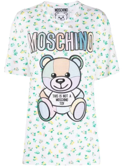 Teddy Bear floral-print T-shirt 