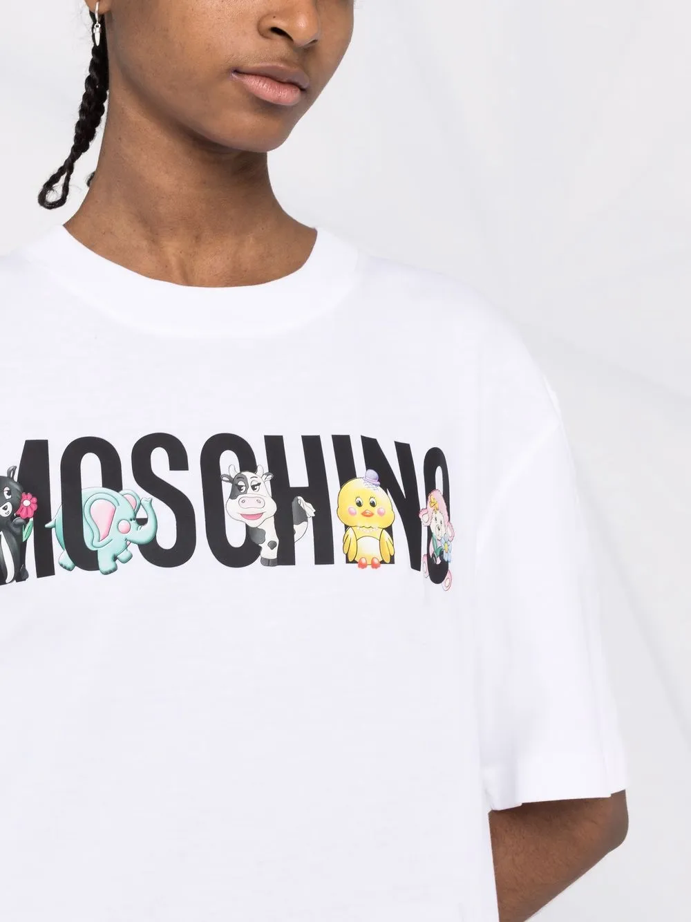 фото Moschino платье-футболка с логотипом