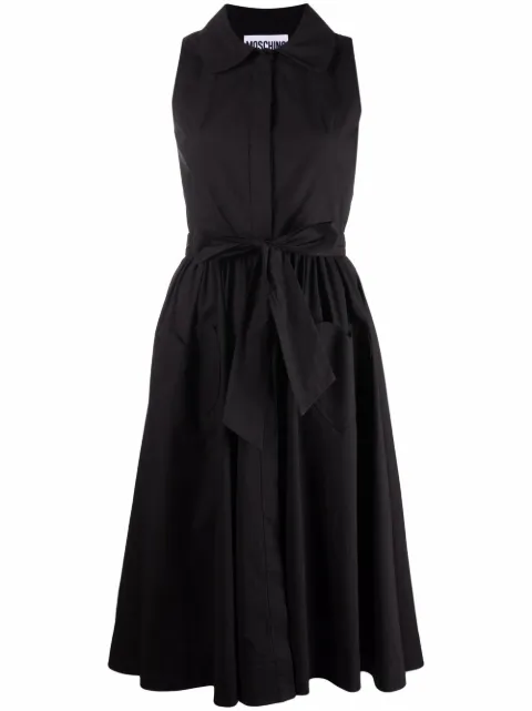 Moschino sleeveless belted midi dress