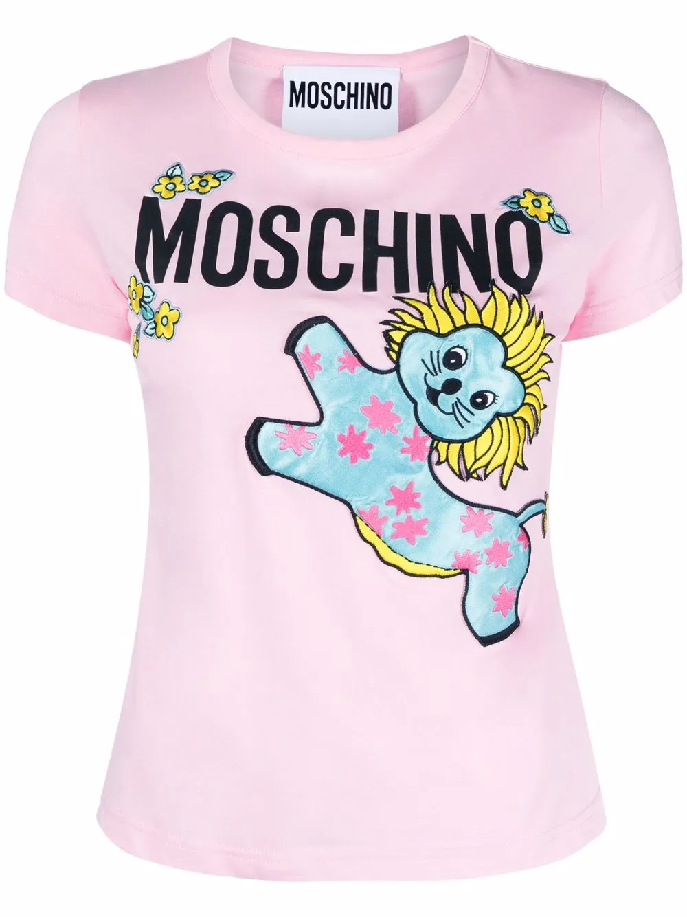 

Moschino playera con león estampado - Rosado