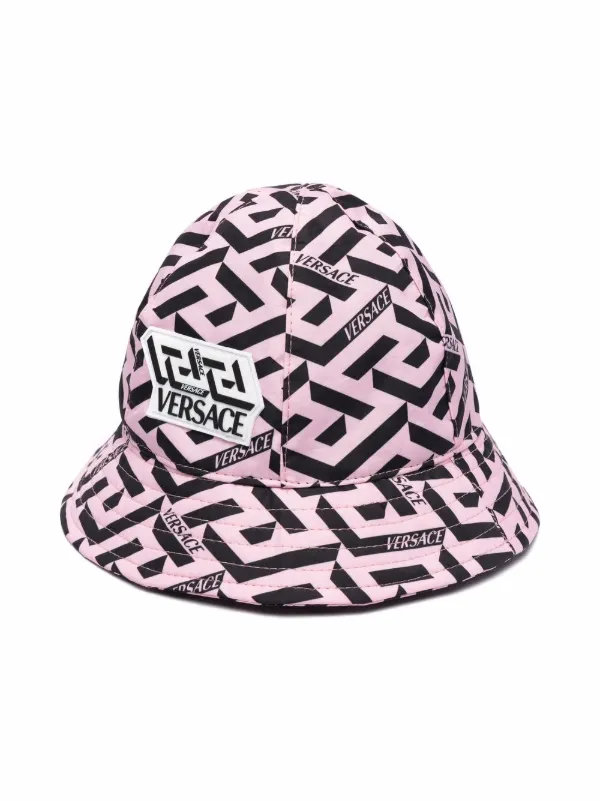 Versace Kids La Greca Print Bucket Hat 