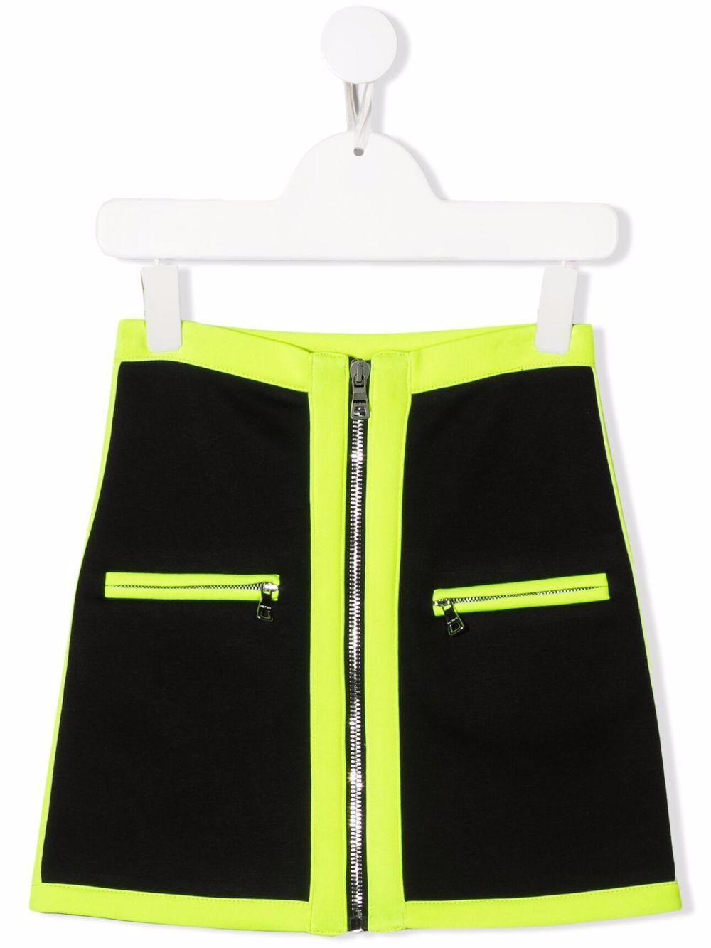 

Balmain Kids falda ajustada con ribetes en contraste - Negro