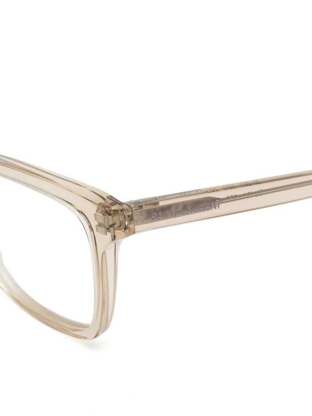 Saint Laurent Eyewear Bril met rechthoekig montuur Beige