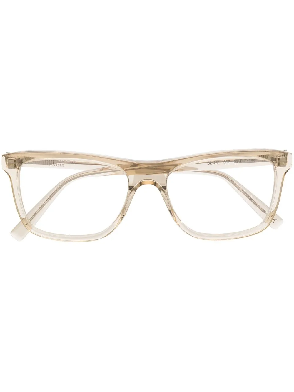 Saint Laurent Eyewear Bril met rechthoekig montuur Beige