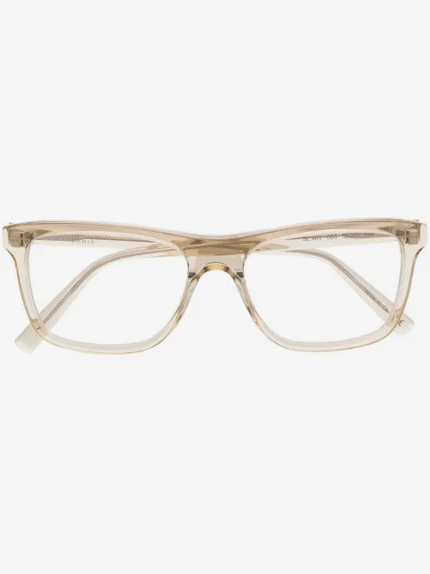 Saint Laurent Eyewear lunettes de vue à monture rectangulaire transparente
