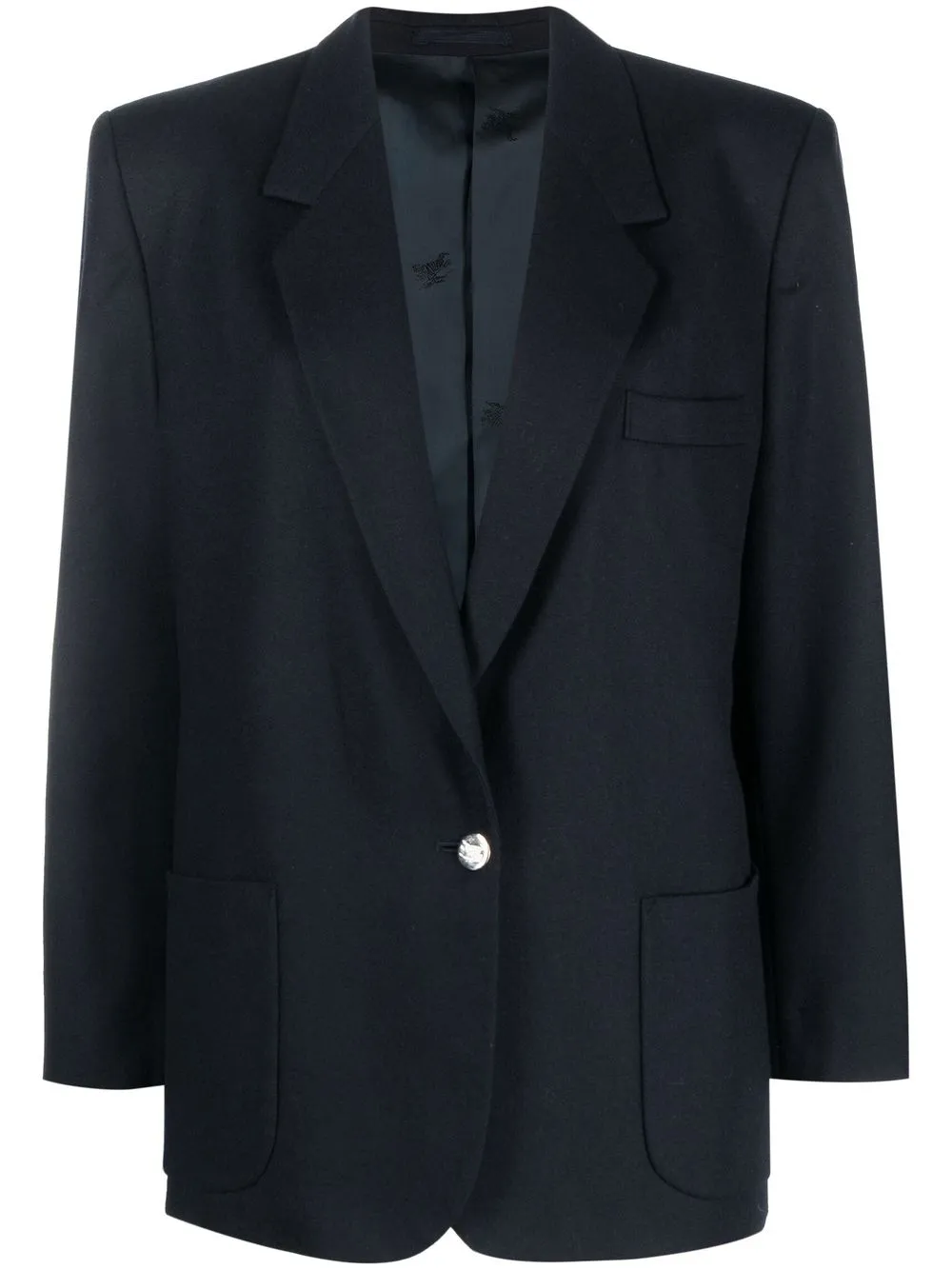 

Burberry Pre-Owned 1980s single-breasted wool blazer - Blue